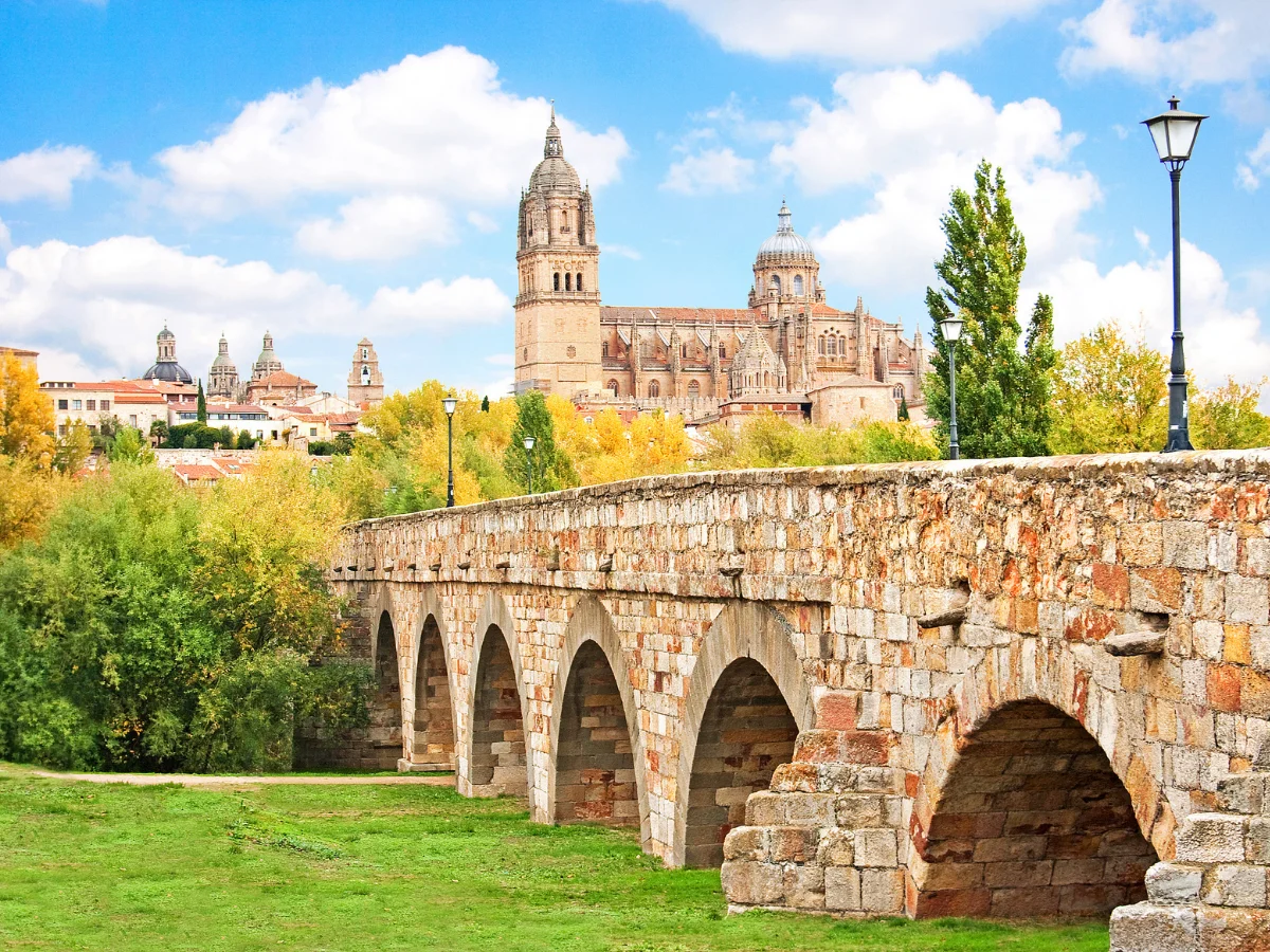 A Roman bridge in Salamanca, Spain