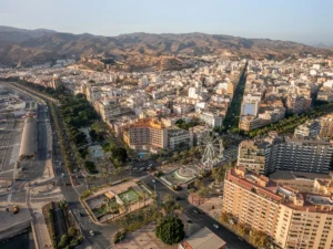 Aerial view of Almeria city