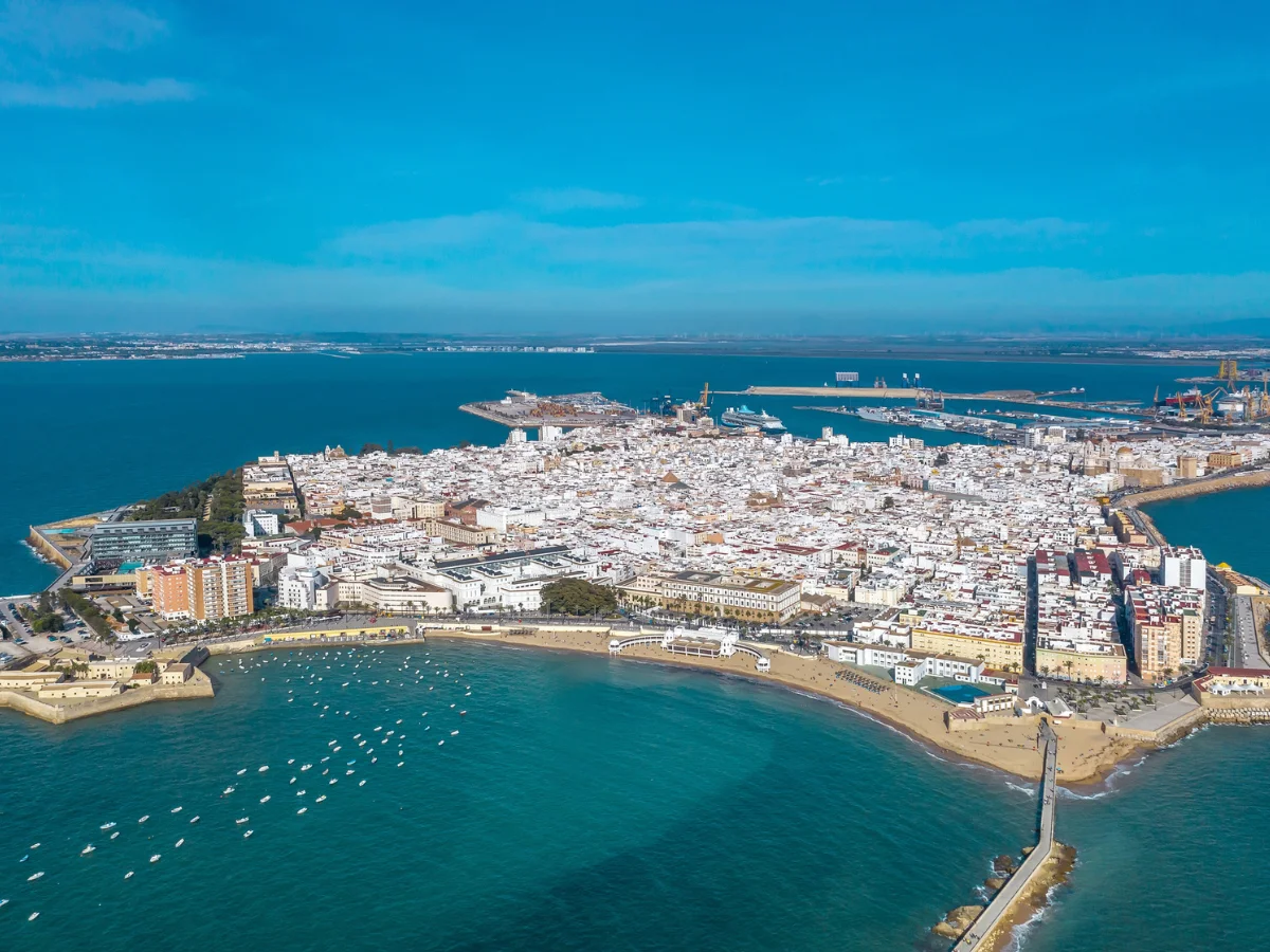 Aerial view of Cadiz