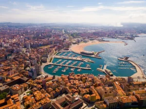 Aerial view of Gijon