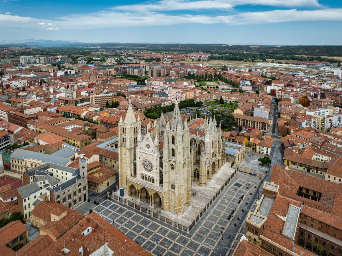 Aerial view of Leon