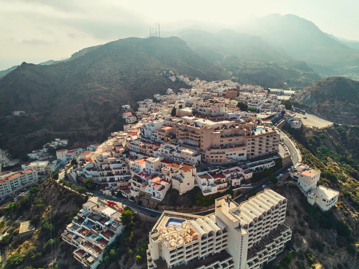 Aerial view of Mojacar, Andalusia
