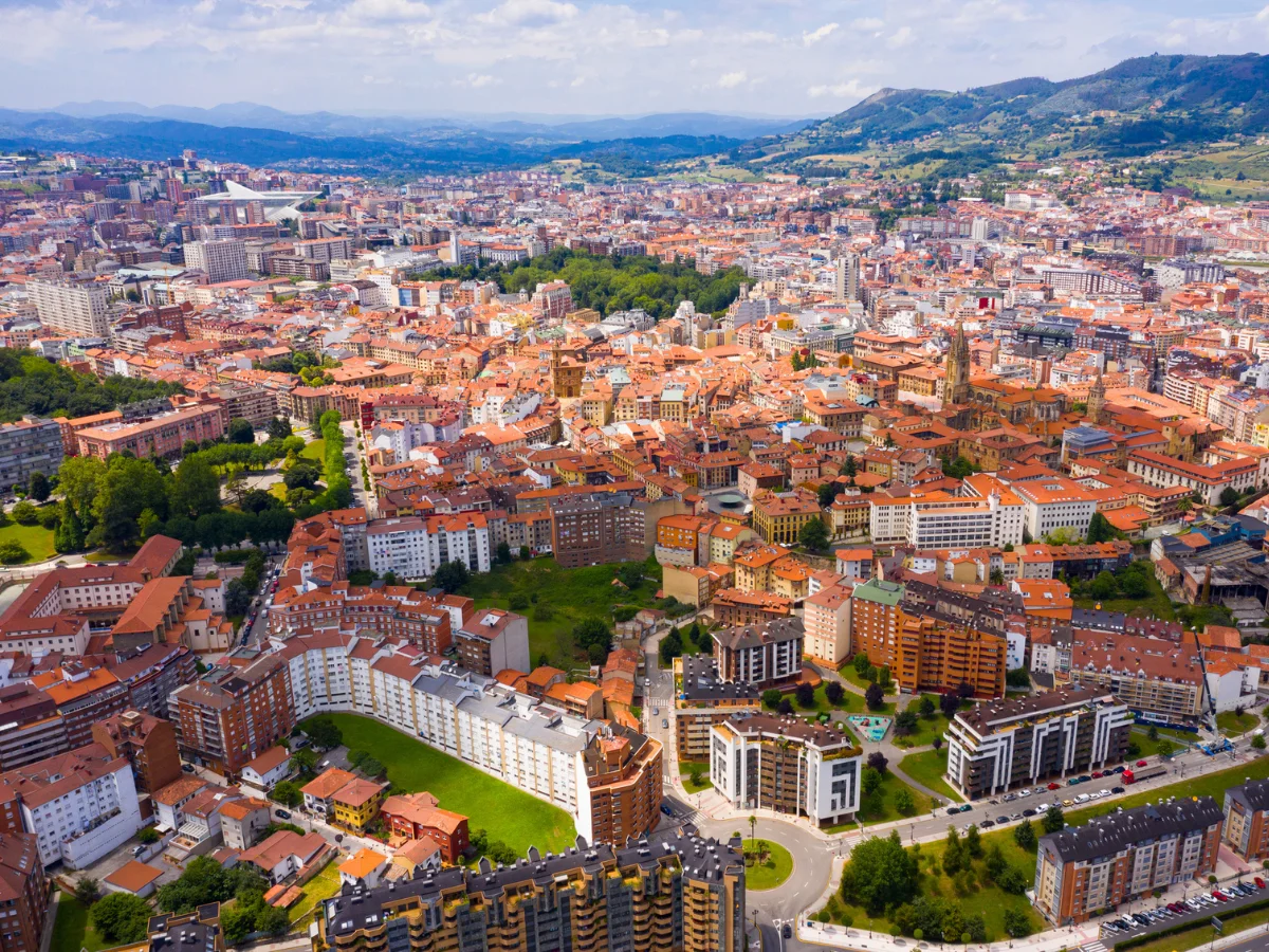 Aerial view of Oviedo