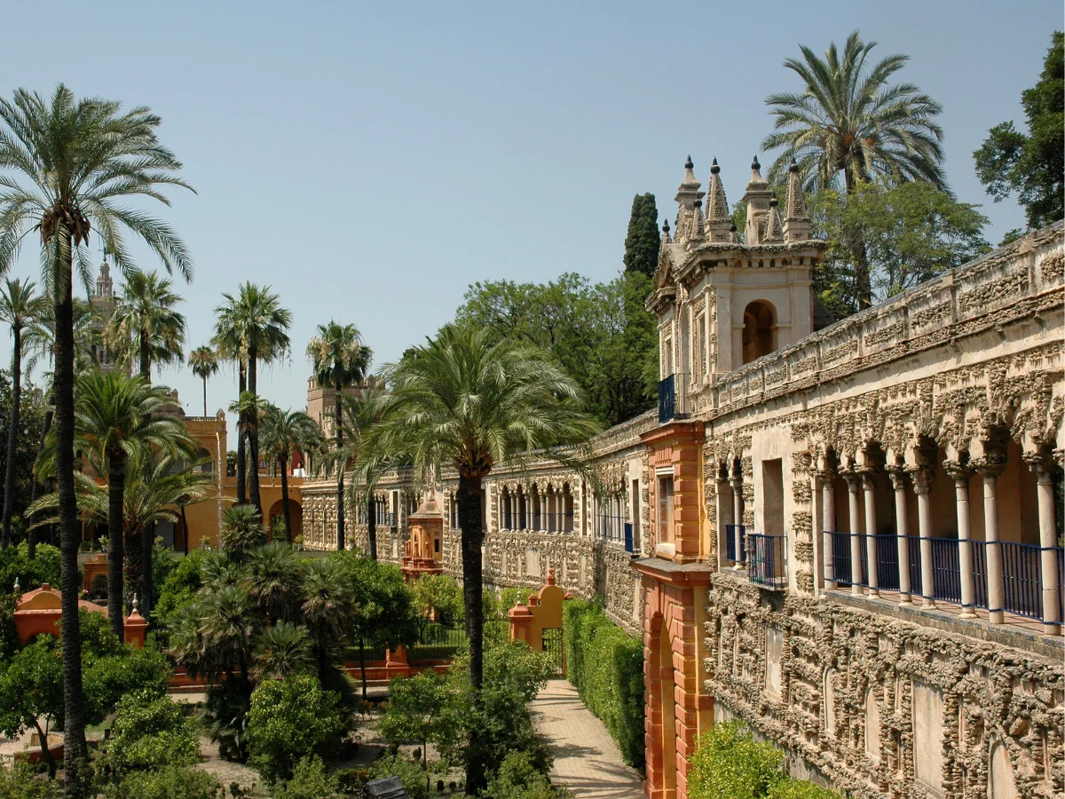 Alcazar Gardens in Seville, Spain