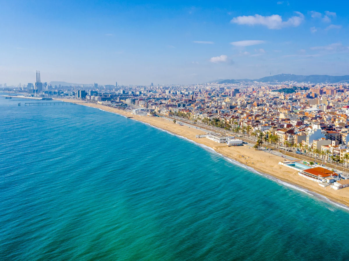 Badalona, on the spanish coast