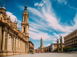 Basilica of our Lady of the Pilar and square in Zaragoza