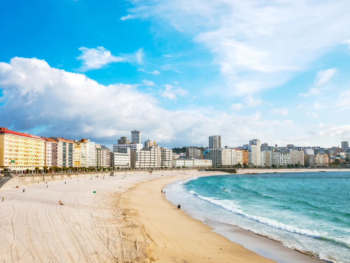 Beach in La Coruna, Spain