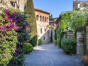 Beautiful street in Peratallada, Catalonia