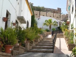 Beautiful street in Salobrena, Spain