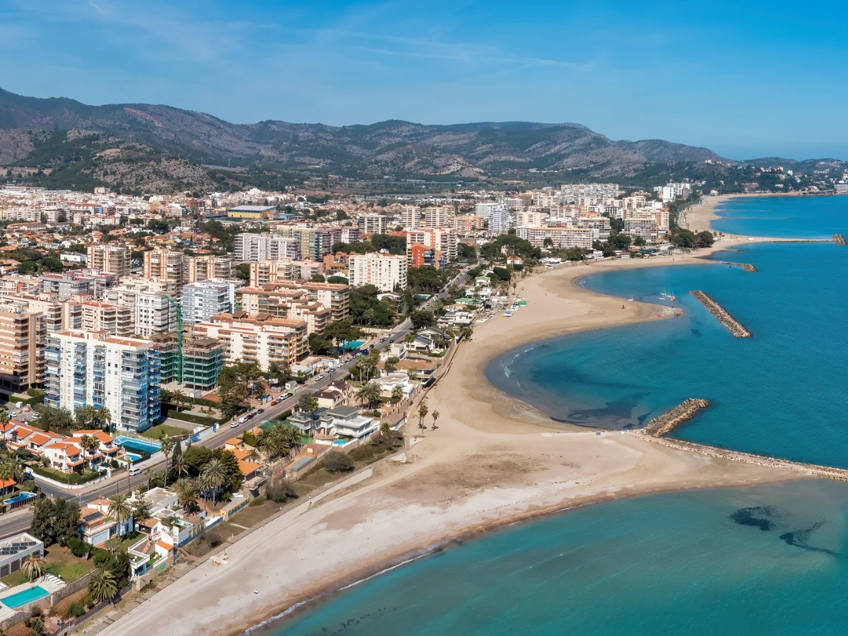 Benicàssim Beach in the Mediterranean Sea