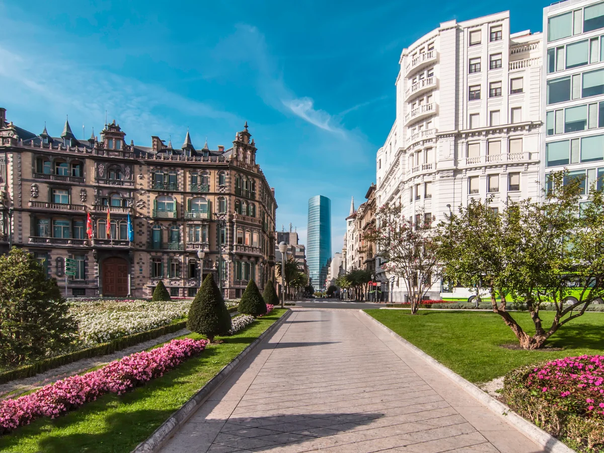 Bilbao square, Northern Spain