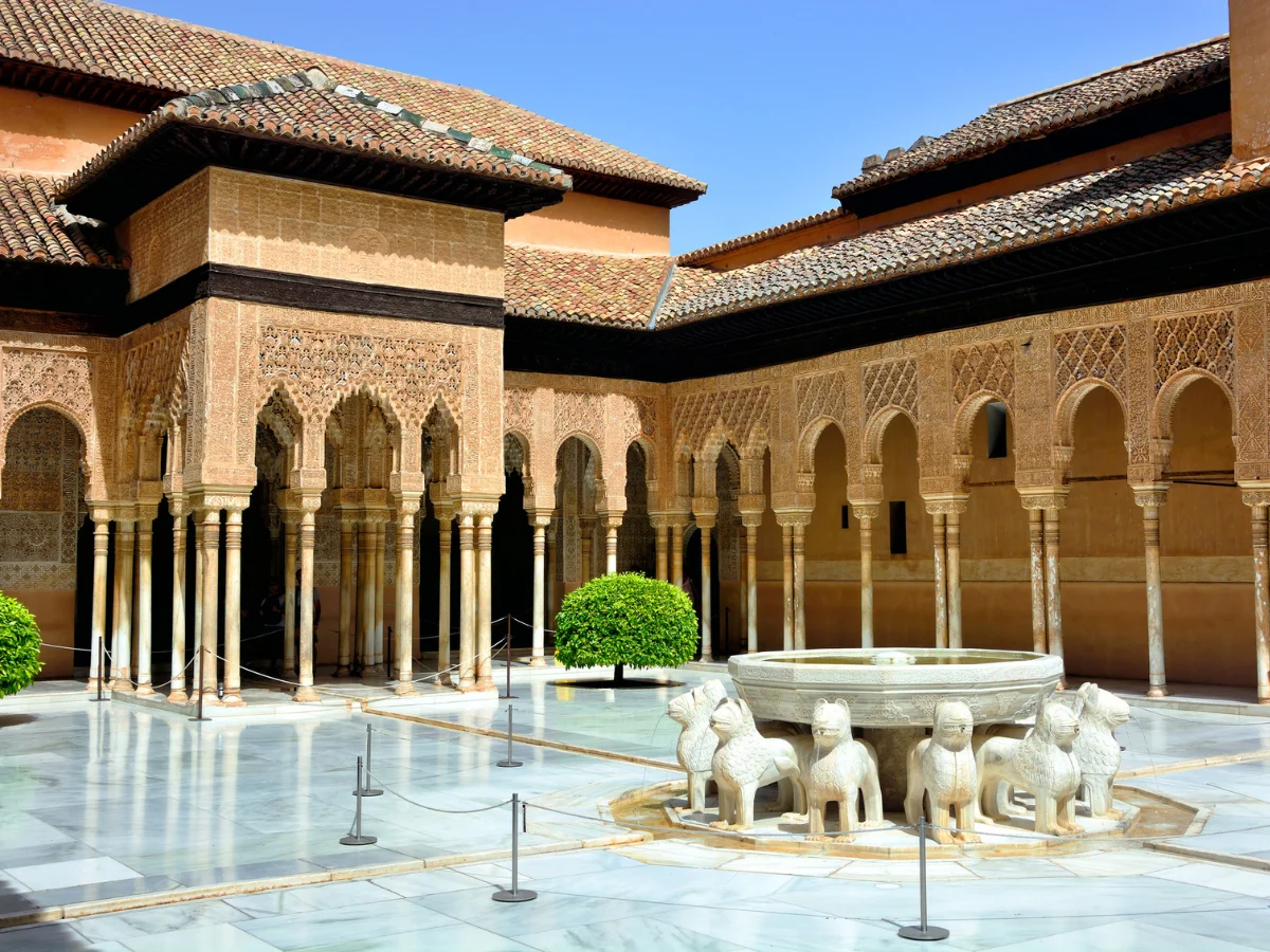 Court of the Lions in the historic Alhambra