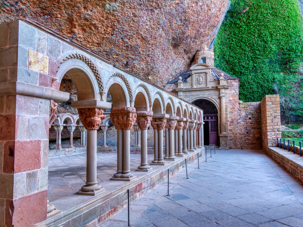 Explore the historical Royal Monastery of San Juan de la Peña in Aragon, Spain