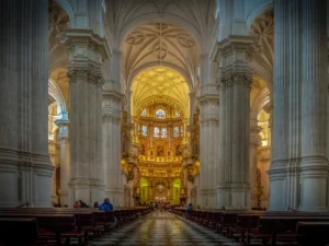 Inside the Cathedral in Seville