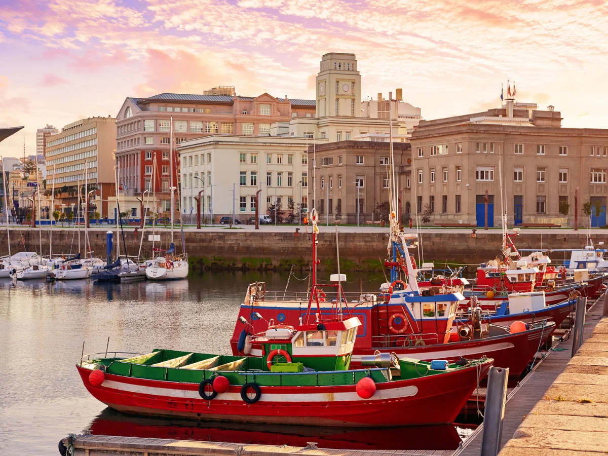 La Coruna is a spanish city on the Atlantic coast