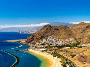 Las Teresitas Beach is a famous beach in Tenerife, Spain