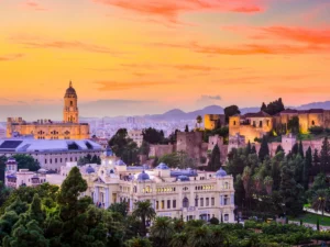 Malaga city in Southern Spain