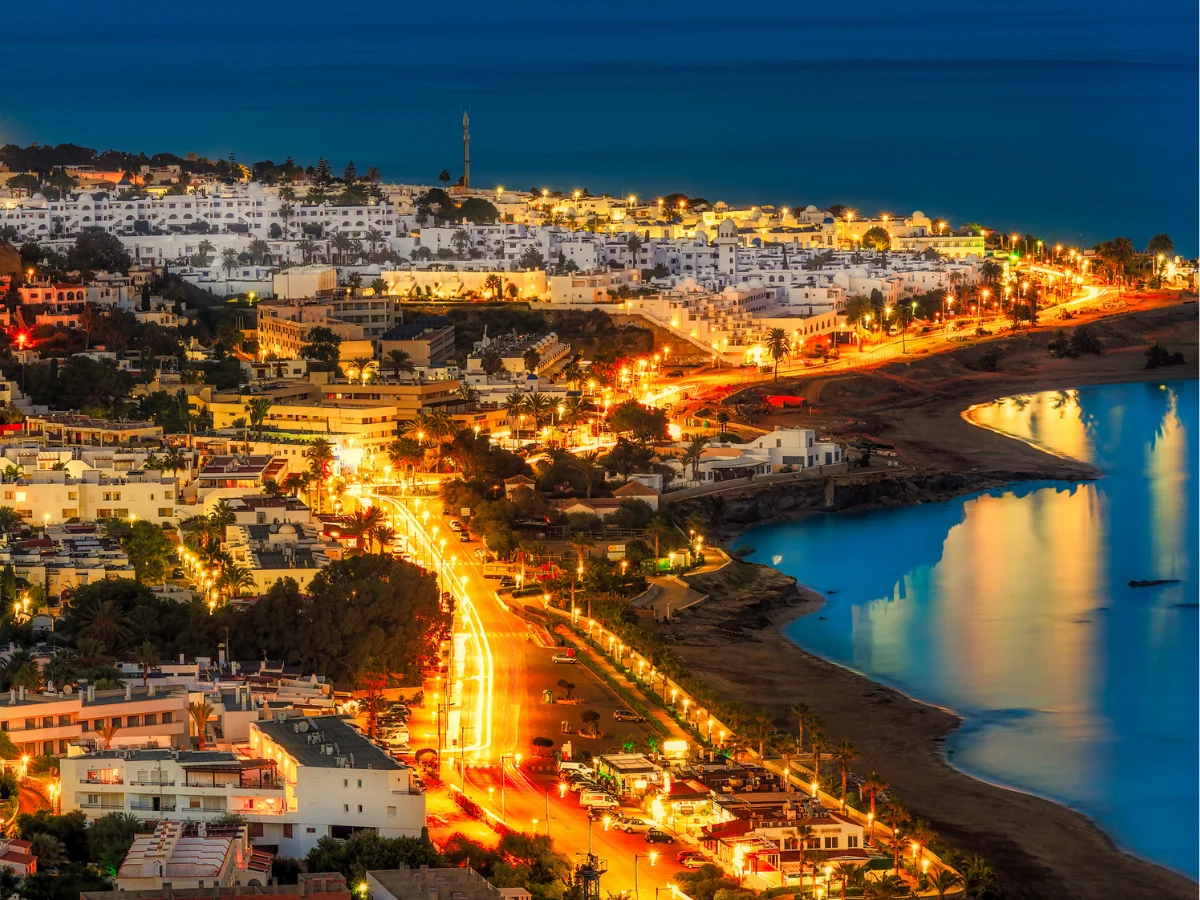 The village Mojácar at night