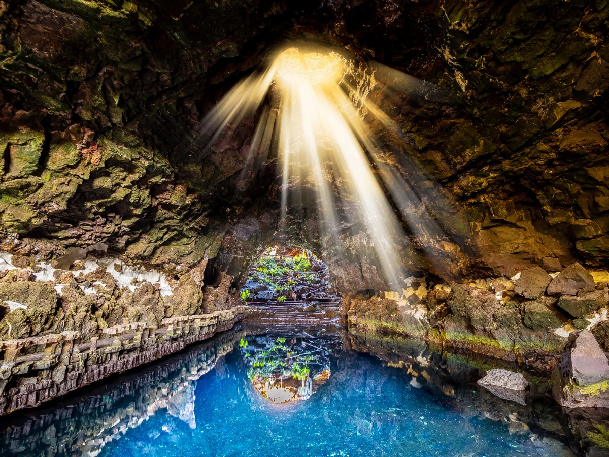 Natural cave on Lanzarote, Jameos del Agua