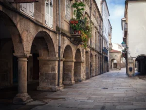 Old town in Santiago de Compostela, Spain