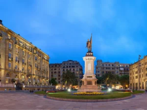 Oquendo square in San Sebastian, Basque Country