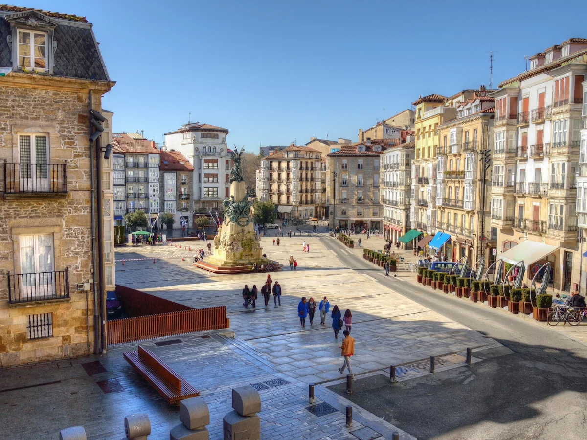 Plaza de la Virgen Blanca in Vitoria, Spain