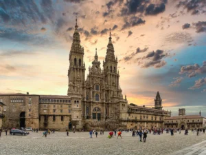 Praza do Obradoiro and the cathedral in Santiago de Compostela