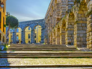 Roman Aqueduct in Segovia, Spain