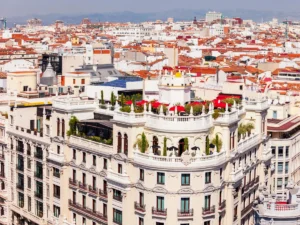 Rooftop bar in Madrid