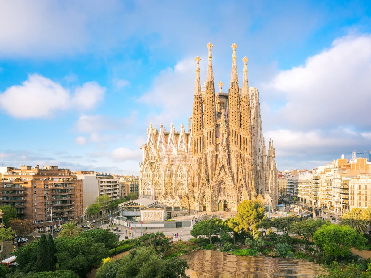 Sagrada Familia Cathedral in Barcelona is one of the most famous buildings in the country