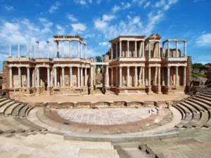 The Roman Theatre (Teatro Romano) at Merida, Spain