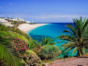 The beach Playa de Morro Jable in Fuerteventura, Spain