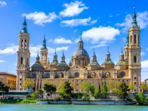 The beautiful Basilica of our Lady of the Pilar in Zaragoza, Spain