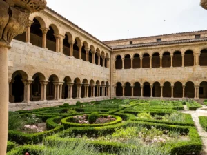 The cloister of Santo Domingo de Silos Abbey at Burgos