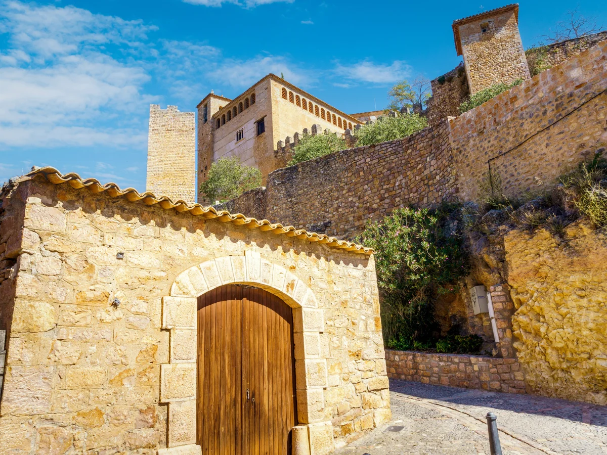 The historical town Alquézar in Aragon, Spain