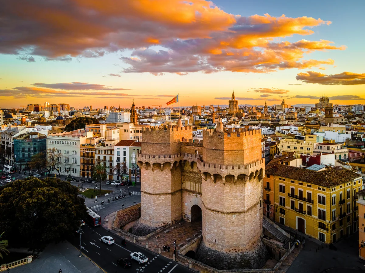 The old city in Valencia