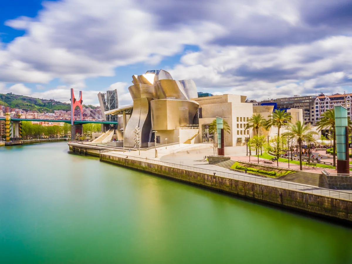 The river and Guggenheim Museum in Bilbao
