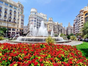 Town Hall Square in Valencia, Spain