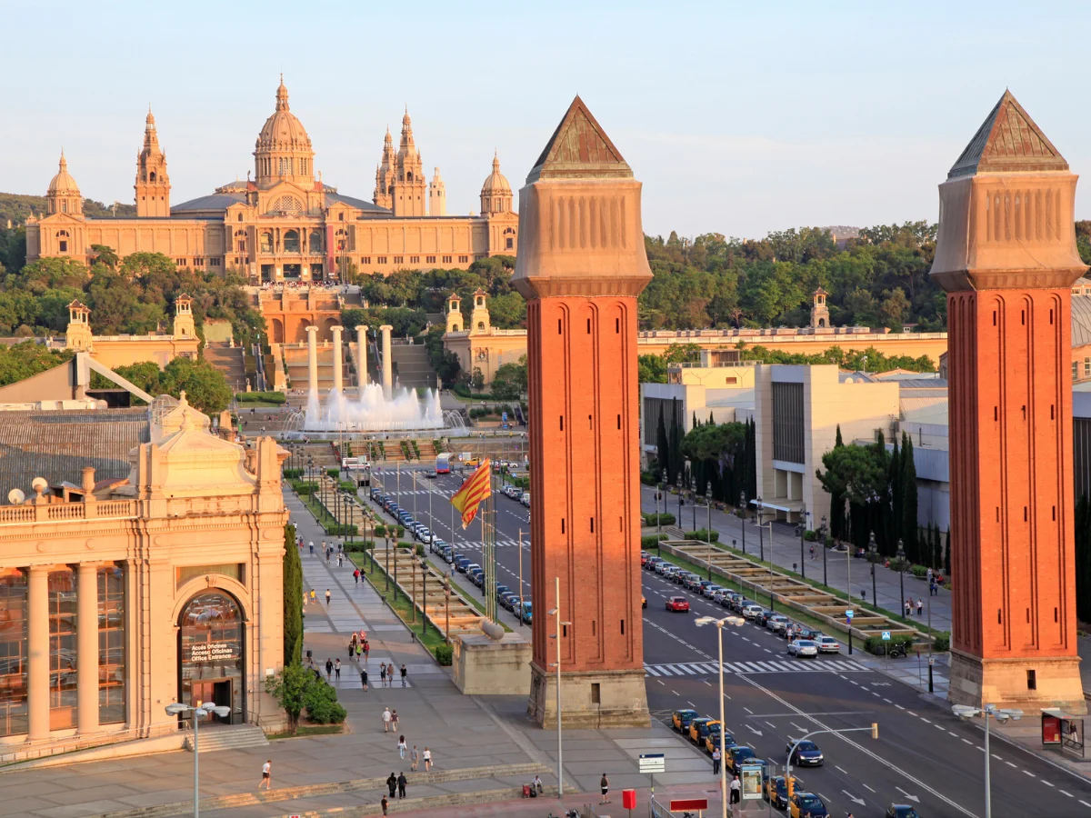 Venetian Towers and Museu Nacional D'Art in Barcelona