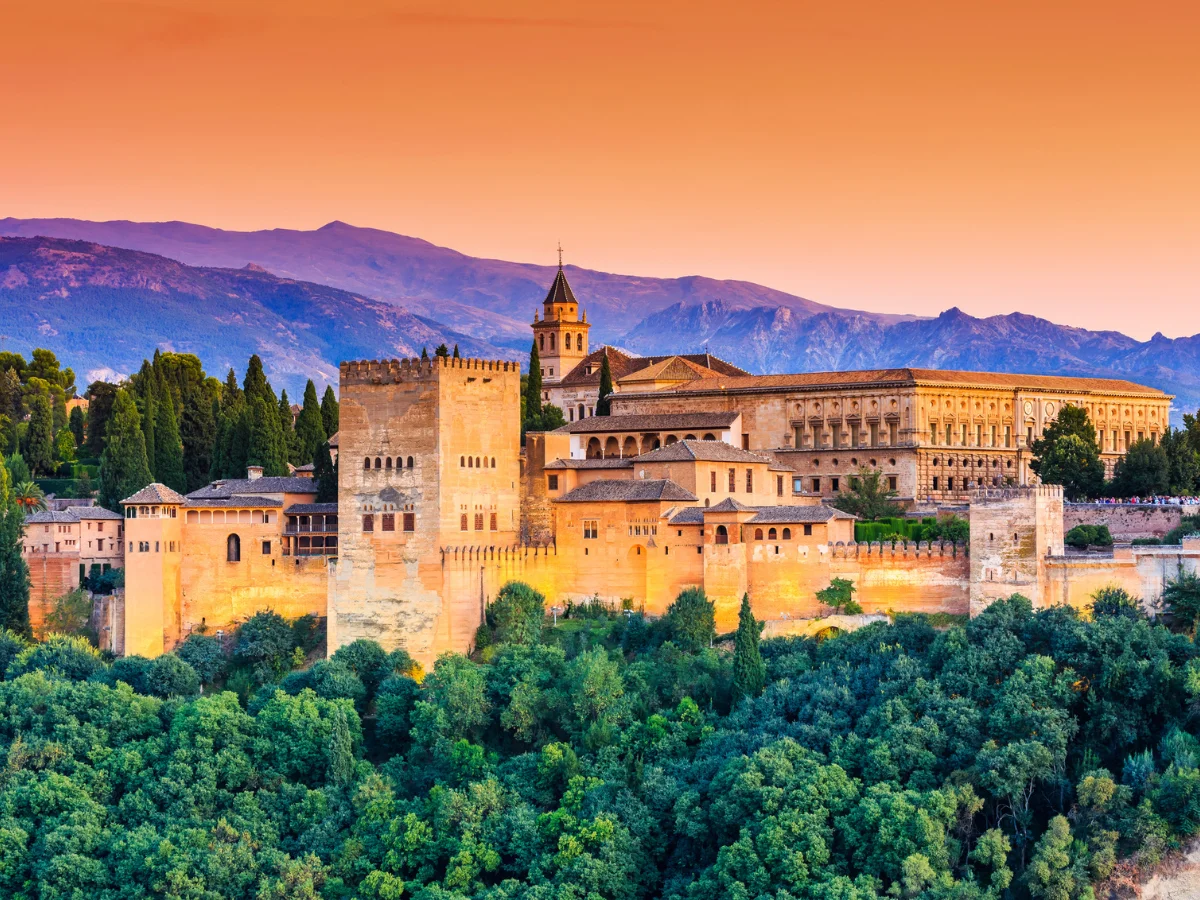 View of Alhambra in Granada
