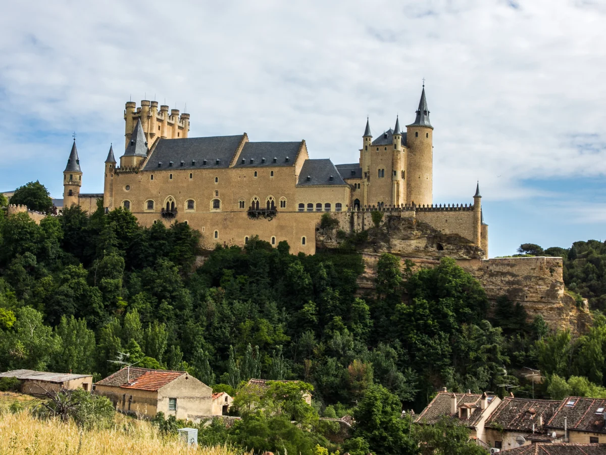 Alcazar Castle in the historical city Segovia in Spain