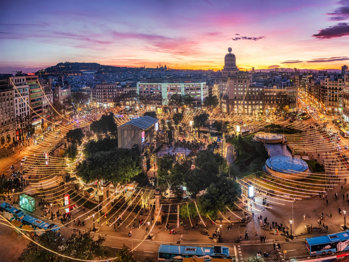 Christmas market in Barcelona, Catalonia