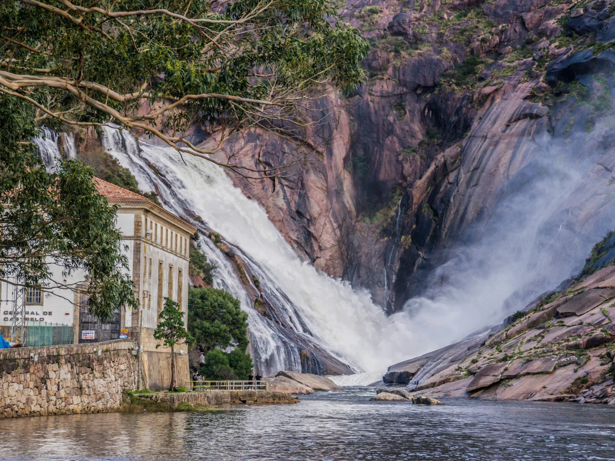 Ezaro waterfall in Northern Spain