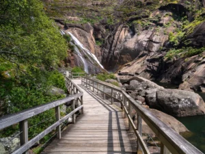 Ezaro waterfall is beautiful and located in Galicia, Spain