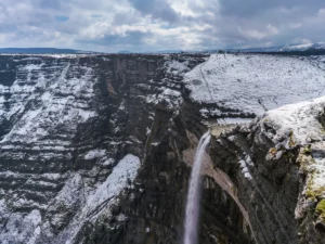 Nervión waterfall during the winter