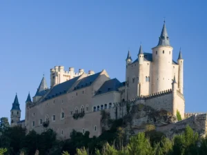 Side of the Alcazar Castle in Segovia
