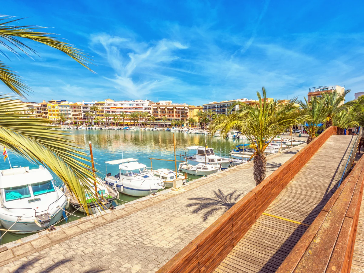 The beautiful Port of Alcudia, Mallorca in Spain