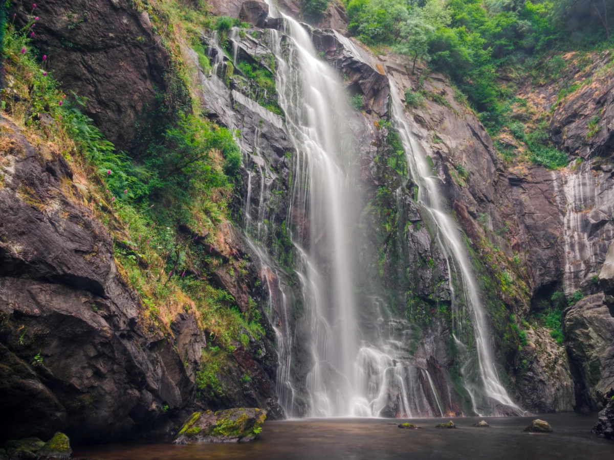 The famous waterfall Toxa in Spain