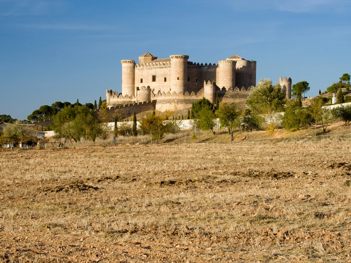 The historical Castle of Belmonte in Spain