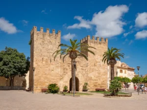 The historical Porta del Moll in Alcudia on Mallorca, Spain